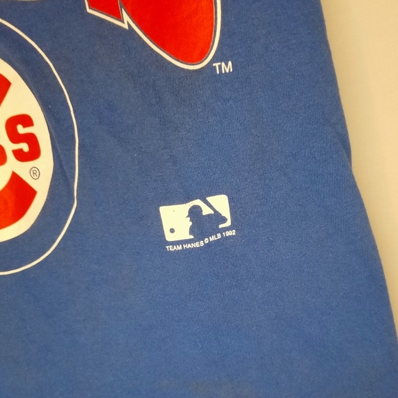 GUC Vintage 1992 Team Hanes Chicago Cubs Baseball Tee⚾️🏆 - Picture 2 of 3
